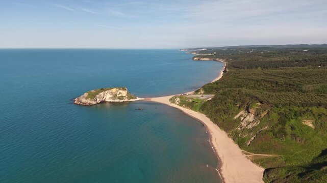 Stunning Aerial View of Şile Coastline and Black Sea Landscape in Istanbul