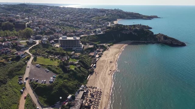Stunning Aerial View of Şile Coastline and Black Sea Landscape in Istanbul
