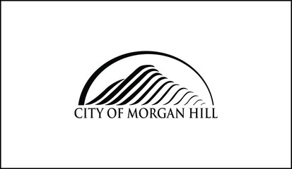 Naklejka premium Flag of Morgan Hill California vector eps file