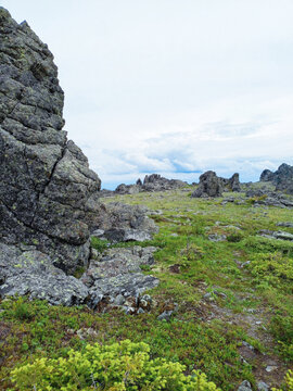 rocky landscape in the mountains, Russia, Ural mountains