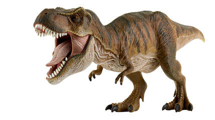 Tyrannosaurus Rex dinosaur roaring with mouth open and tongue out © Lena