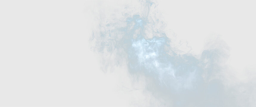Cloud formation with light blue hues moving across the sky during daytime, on a transparent background