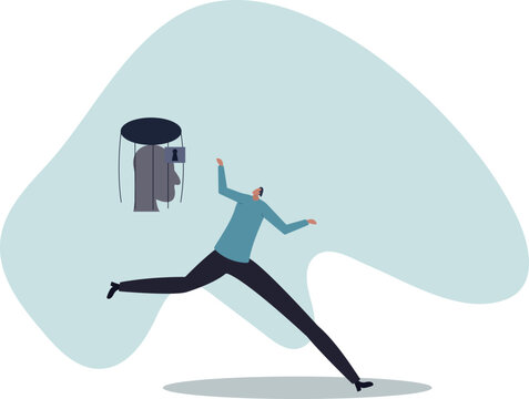 Fixed mindset, negative emotion refuse to learn anything new, fearful or mental lock, human life and situation.vector illustration.