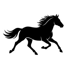 Running horse with flowing mane © BlackStarCreations