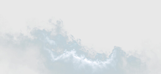 Light clouds drift in a blue sky over a transparent background creating a soothing atmosphere for design use © Liubov
