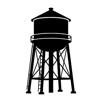 Water tower silhouette