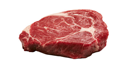 Obraz premium Raw beef steak with marbling and fat trim
