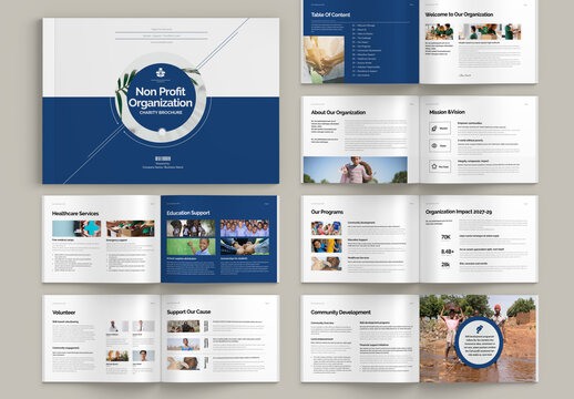 Nonprofit Organization Brochure Landscape Layout