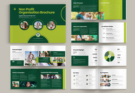 Nonprofit Organization Brochure Landscape Layout