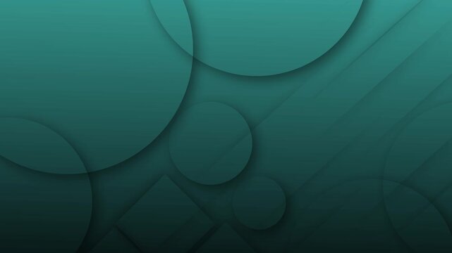Abstract dark background with overlapping circles and soft layered shapes creating a modern monochrome geometric design animation