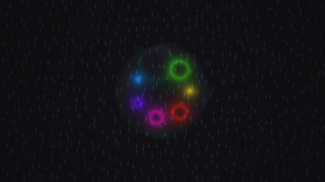 Colorful circles spin in seamless loop for VJ performances