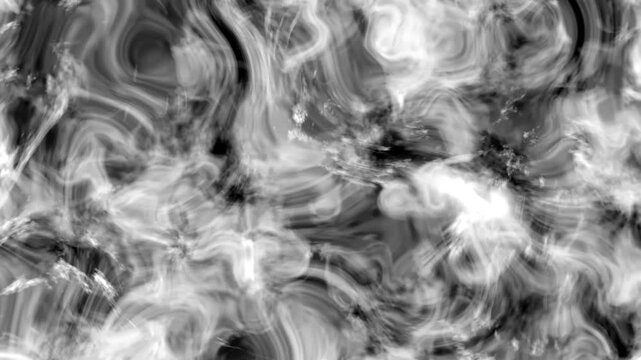 Abstract swirling smoke patterns in monochrome light with subtle bokeh effects