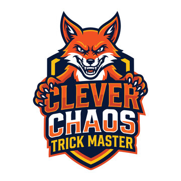 Clever Chaos Trick Master Fox Logo Illustration