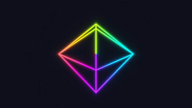 Colorful geometric shapes in seamless loop for events and visuals
