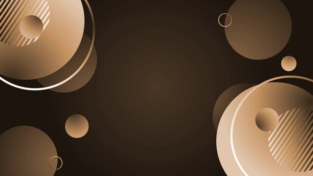 Abstract background with glowing circles gradients and striped rings modern geometric design animation