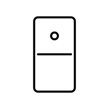Simple black line smartphone icon.