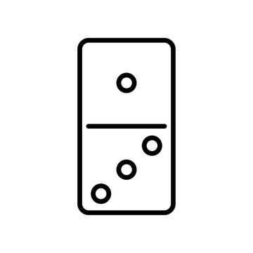 Black and white domino icon design.