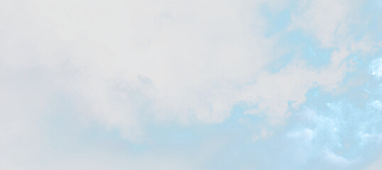 Clouds drift in a blue sky with soft light during the daytime in a serene environment over an open area, on a transparent background © Liubov