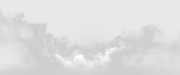 Clouds drift in a gray sky, creating a soft texture and misty effect during the day in an open area with no distinct landmarks, on a transparent background © Liubov