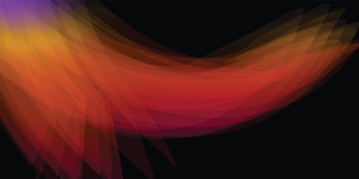 Abstract Colorful Light Waves Over Dark Background