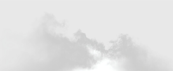 Obraz premium Clouds floating against a transparent background showing the effect of light and shadow with soft edges