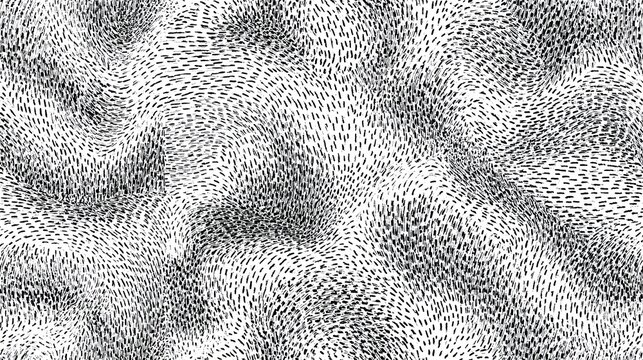 Abstract repeating lines forming seamless organic topographic pattern. Abstract dashed lines creating a textured, organic, and repeating pattern