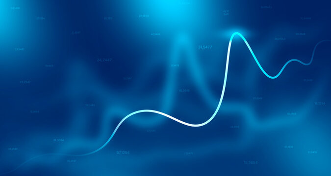 Stock Exchange Trading Chart Shows Market Trends and Price Movements Over Time on Digital Financial Background