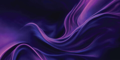 Abstract Neon Purple and Blue Flowing Fluid Waves on Dark Background © Picture Paradise