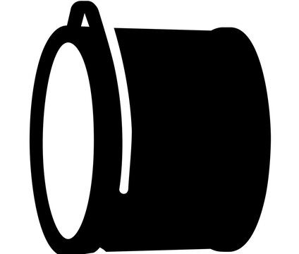 Clean flat vector line icon featuring a minimalist marching drum, perfect for drumline rosters, parade posters, music apps, and school band guides.