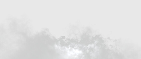 Soft clouds drift in the sky during daylight hours on a clear day with sunlight breaking through, on a transparent background © Liubov