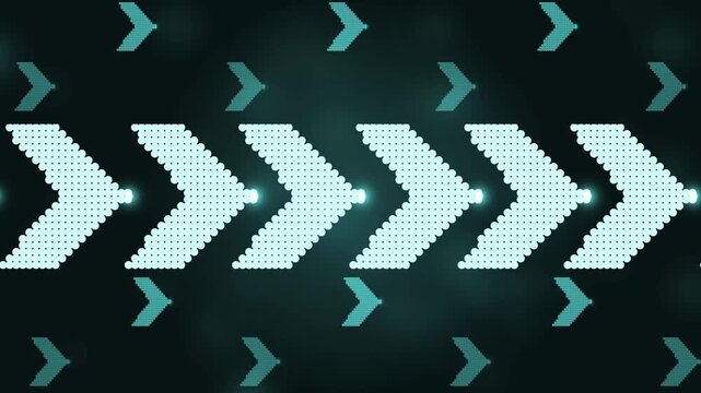 Abstract chevron arrows moving to the right background digital technology style with space for text animation
