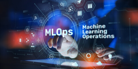 Fototapeta premium MLOps Machine Learning Operations Platform for AI Model Deployment and Workflow Management