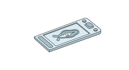 Isometric medical diagnostic slide or digital handheld device © dendi
