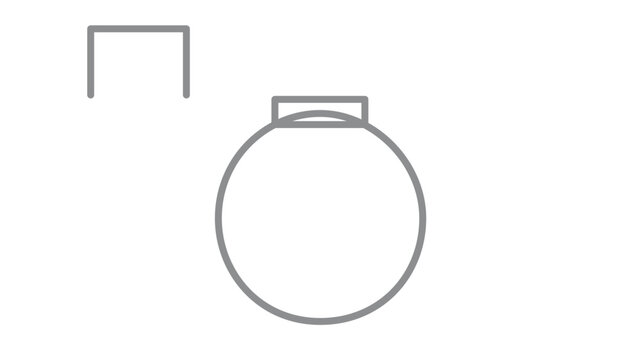 Clean flat vector line icon featuring a silver award medal, suited to contest interfaces, school honors, progress badges, and ranking graphics.