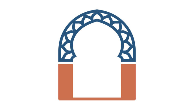 Decorative Moroccan Archway Design Illustration.