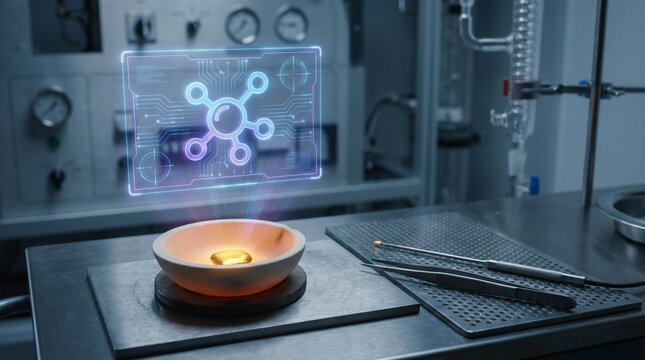 Pure gold extraction process in mining laboratory shows wealth and economic value with factory manufacturing tools and advanced technology display