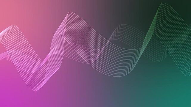 Abstract wave lines flowing across clean modern pattern with a sense of movement and rhythm animation