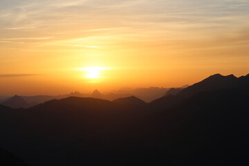 sunrise over swiss mountains © Norman