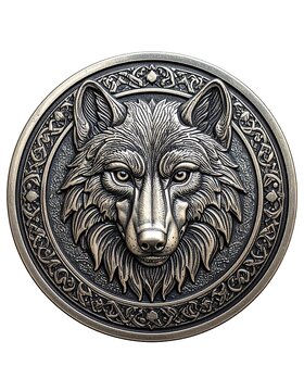 Close up of a detailed zebra head engraving on a coin.