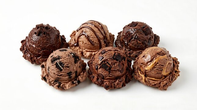 Chocolate truffles with nuts and caramel.