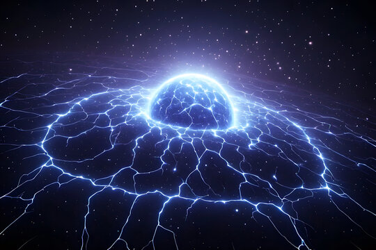abstract background with lightning