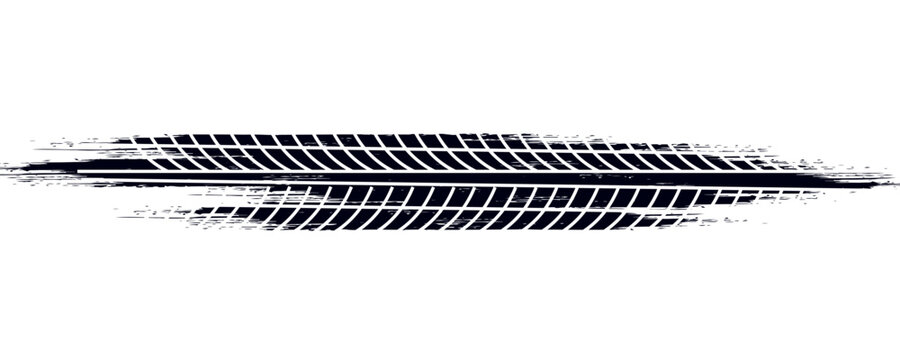 Vector Print Textured Tire Track . Design Element . Car tread silhouette.ilustrasion,