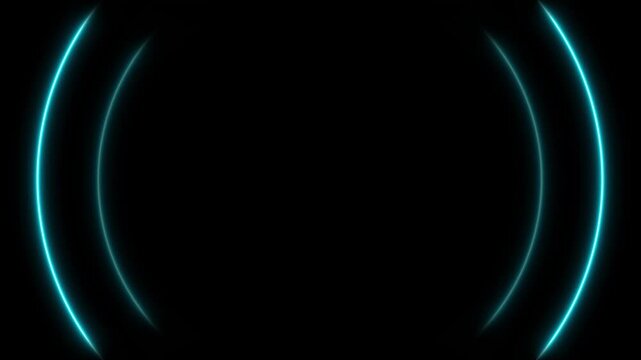 Abstract neon circle radio waves looping background. Searching process in futuristic interface. Radar signal concept. Motion graphics of radar area concept
