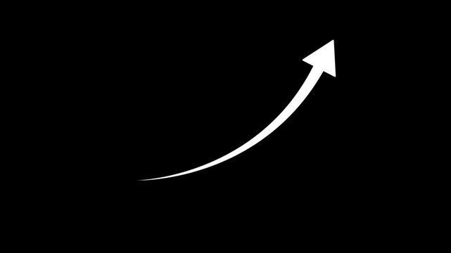 Business growth arrow and graph chart animation. Up arrow animation. Motion graphics of business arrow concept