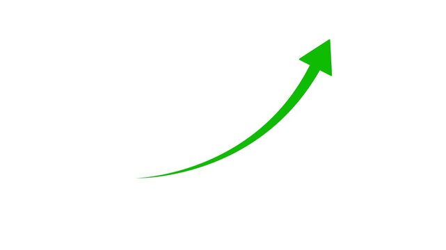 Business growth arrow and graph chart animation. Up arrow animation. Motion graphics of business arrow concept