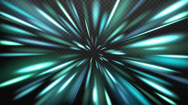 Dynamic Light Speed Background, Vector Illustration
