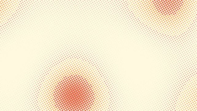 Abstract Background  seamless loop of pulsating halftone dot circles on cream background