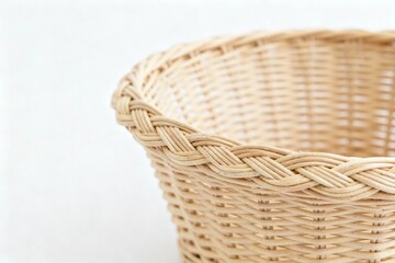 Fototapeta premium Close-up of a Woven Wicker Basket