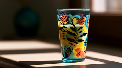 Obraz premium A vibrant and luminous smoothie glass featuring soft lighting subtle shadows and crisp details