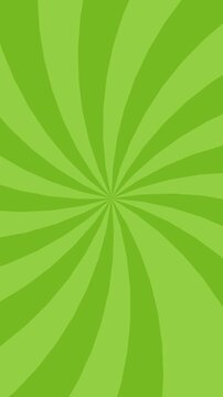 Vertical Abstract seamless loop of spinning sunburst spiral with green rays